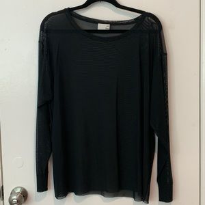 Aritzia Wilfred Free Oversized Mesh Longsleeve
